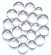20 x Translucent Mosaic Pebbles Art Glass Stones - Assorted Sizes