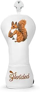 Golf Club Cover Squirrels Premium Embroidery Driver Cover Fariway Wood Headcover Hybrid Covers Leather Golf Head Cover for Most Brand
