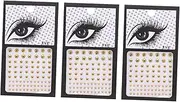 BATHVEVE 3 Sets Self Adhesive Gems Face Makeup Glitter Crystals Eyeshadow Jewels Stickers Gemstone Sticker Eye Gems Sticker Gems Facial Gems Resin