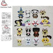 Dog Halloween Metal Cutting Dies Scrapbooking Die Cuts Card Making DIY Craft