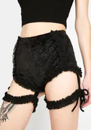 [Red Night Gothic] Side Tie Shorts
