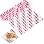 50PCS Sandwich Wrapping Papers Deli Paper Sheets Food Grade Wrap Paper for Sweets Cakes Cheese Baking Cheese Papers for Wrapping Love Wrapping Papers for BBQ, Picnic, Festival, Baking(21.5 X 25cm