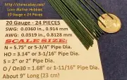 LMH WIRE N HO S O On30 20 Ga .036" 0.91 mm GRAB IRON Brake Rigging Piping 24 Pcs