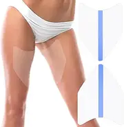 [WOLAIYE] Thigh Inner Anti Chafing Sticker,Thighs Prevention Anti Friction Pad,Invisible Thigh Tapes Chafe,Transparent Protection Skin Patches-6PCS, Large, Clear