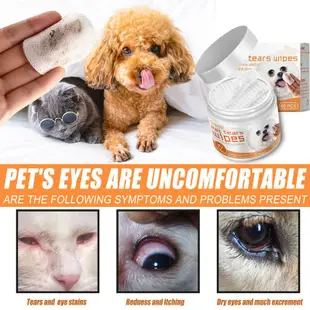 Yegbong pet wipes cotton pads for dogs and cats to remove te