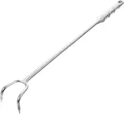 HEALEEP Stainless Steel Meat Hook Practical BBQ Turner for Grilling Lightweight and Portable Meat Flipper with Textured Handle for and Food Service Settings
