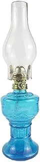 33cm Retro Glass Material Kerosene Lamp，Home Buddha Oil Lamps， Indoor Emergency Safety Light