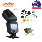 Godox V1-F 2.4G TTL Round Head Speedlite Flash for Fuji + AK-R1 Accessories Kit