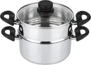 Nevlers 3 Qt Vegetable Steamer for Cooking W/ 2 Qt Steamer Basket for Pot & Vent