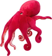 20" Red Octopus Realistic Plush - Soft Stuffed Animal Toy