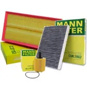 Mann Oil Air Carbon Cabin Filter Service Kit for Audi 3.2 BHE VW 2.8 BDF V6 (for: Audi)
