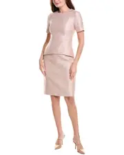 St. John Gilded Tweed Sheath Dress