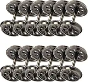 HP1487 12pcs HO Scale 38'' Metal Spoked Wheels for Model Train 1:87 DC Wheel