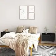 Rustic Black Floating Wall Shelves: Solid Pine Wood Decor, Kitchen or Bathroom Shelf Set, Durable Wood Shelves, Easy-Mount Ledges, Max 60kg Load, Mount on Wall