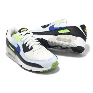 Nike 休閒鞋 Wmns Air Max 90 女鞋 藍 螢光綠 氣墊 復古 經典 DH8010-102