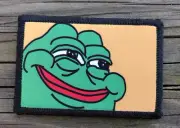 Pepe Frog Meme Morale Patch Hook and Loop Army Custom Tactical Funny 2A Gear