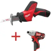 Milwaukee Reciprocating Saw Kit 12V Lithium-Ion Cordless Hackzall Plastic Red