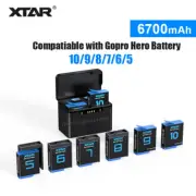XTAR GP2 Charging Case Dual-Slot 3A Fast Charger for Gopro Hero 10/9/8/7 Battery