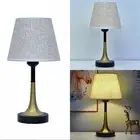 Metal Base Bedside Table Lamps Fabric Lampshade European LED Desk Lamp Desktop