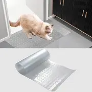 Carpet Protector for Pets, Cat Carpet Protector Mat, Non-Slip Carpet Protector for Pets DIY, Anti-Scratch Mat Under Door, Clear PVC, Easy to Cut, 38X112cm