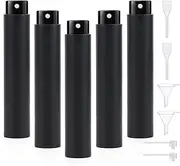Segbeauty Perfume Atomiser, 5pcs Perfume Empty Bottles 10ml, Travel Perfume Refillable Bottle for Date and Party, Perfume Containers for Men and Women (Black)