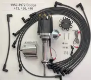 small cap DODGE 1959-1972 440 413 BLACK HEI Distributor + 60K COIL + PLUG WIRES