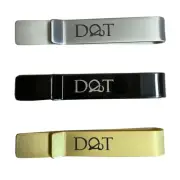Premium Plated Brass Plain Matte Casual Formal Wedding Mens Tie Clip by DQT