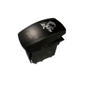 ACES RACING BLACK LIGHTED WHIP ROCKER SWITCH (RED LEDS)