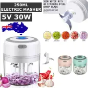 250ML Electric Meat Grinder Blender Mincer Mixer Food Chopper Garlic Veg Press