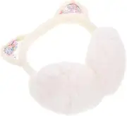 [WESIEVYA] Plush Cat Ear Earmuffs for Warm Ear Cover Portable Winter Accessories Soft Plush Design for Outdoor Activities Cute Stylish