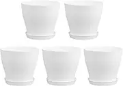 Plant Nursery Pots,Flower Planting Container - Flower Planter with Drainage Holes, Tray for Vegetables Succulents Cactus Cuttings Transplanting