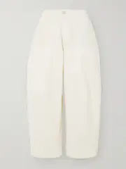 [LAUREN MANOOGIAN] LAUREN MANOOGIAN - + Net Sustain Paneled Cotton-canvas Wide-leg Pants - Off-white - 1 1 Off-white