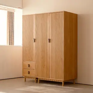 【✨開立發票✨】日式原木衣櫥 衣櫃 櫻桃木兒童衣櫃 簡約衣櫃 臥室大容量儲物櫃 組合收納櫃 實木衣櫃
