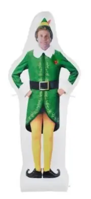 NEW 6 FT TALL PHOTOREALISTIC BUDDY THE ELF LED AIRBLOWN INFLATABLE BY GEMMY