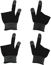 ASAKKURA 1 Pair Lightweight Carbon Fiber Gaming Gloves for Sweaty Hands Touch Screen Compatible Finger Covers for Mobile Gaming/Grey