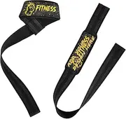 custom Cool Bear Foot Print Black Yellow Weight Lifting Straps 26" Power Workouts para personalizados Deadlift Strap for Weightlifting, Bodybuilding, Powerlifting & Deadlift guantes de gym