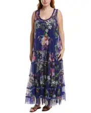 Johnny Was Plus Mazzy Ruffle Dress