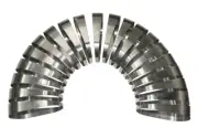 Proflow Pie Cut Oval Tubing Stainless Steel cut 3â€œ 40mmx96mm horizontal cut 15
