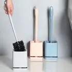 Dense Durable Bristles Toilet Brush Drain Efficient Anti-slip Set
