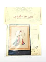 Vintage 1992 Lavender & Lace Victorian Guardian Angel Cross Stitch Pattern