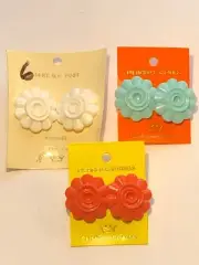 Vintage Carol-Jane Creations Lucite Pierced Stud Earrings - Various Colors