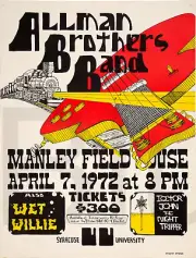 1972 Allman Brothers Band Syracuse, NY College Concert 11 x 14" Photo Print
