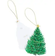 Caspari Die-Cut Gift Tags, Christmas Tree with Lights, 2 Packs (TAG9771)