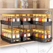3 Packs Pull Out Spice Rack Organizer for Cabinet, Slide Out Spice Racks Organi