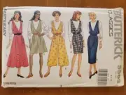 womens romper & jumper dress sewing pattern vintage 1991 Butterick 5563 6-10