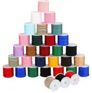 19 Colors 31 Rolls 0.8mm Nylon String Cord 678 Yards Beading Thread art craft
