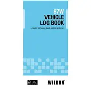 Wildon 87W Vehicle Log Book