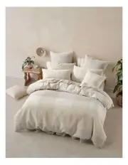 [Linen House] Baleares Quilt Cover Set in Natural