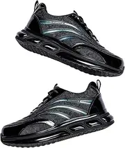 [Letuwj] Microfiber Leather Industrial Construction Shoes Anti-Smash Anti-Puncture Safety Shoes Breathable
