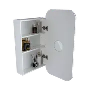 Rectangle Wall Hung Bathroom Mirror Shaving Cabinet Vanity Matte White